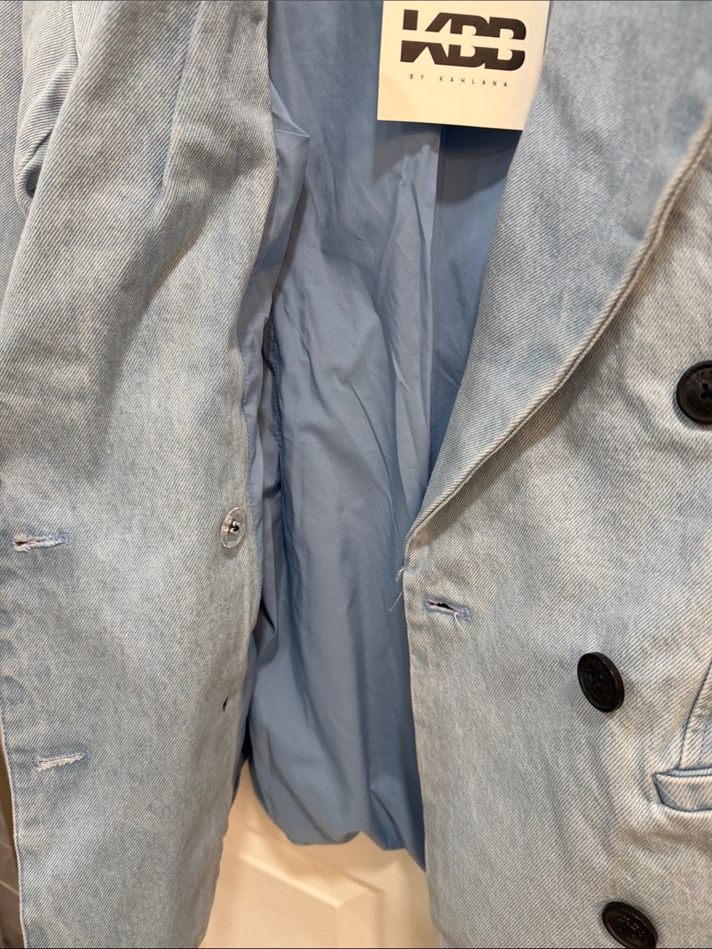 NWT - KBB by Kahlana Light Wash Casual Women’s Blazer P2P: 18” Length: 27” - Picture 7 of 12